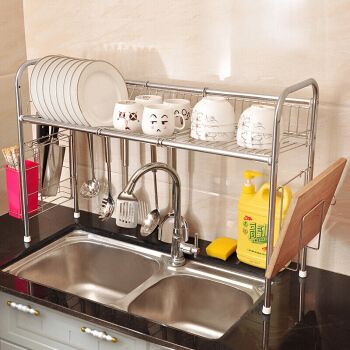 厨房配件 厨房置物架 其他品牌 304不锈钢碗架水槽沥水架厨房置物架